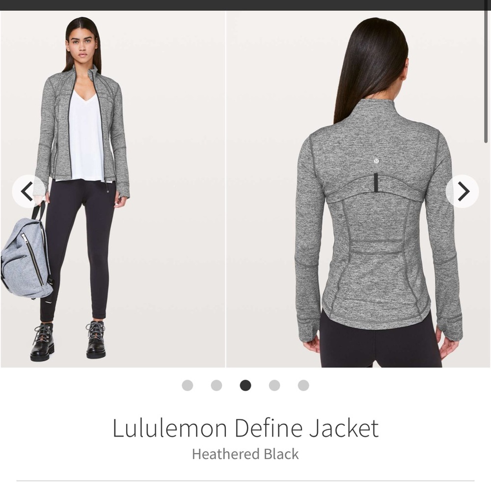 lululemon athletica Heathered Black Define Jacket